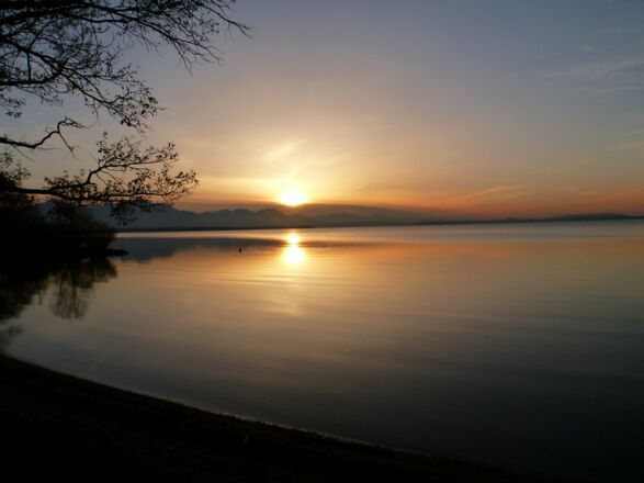 Sonnenuntergang am Chiemsee