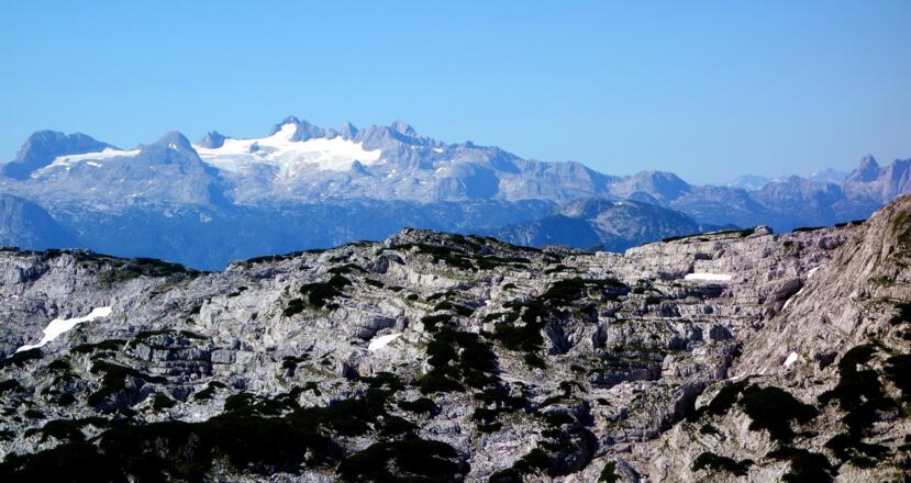 Blick zum Dachsteinmassiv
