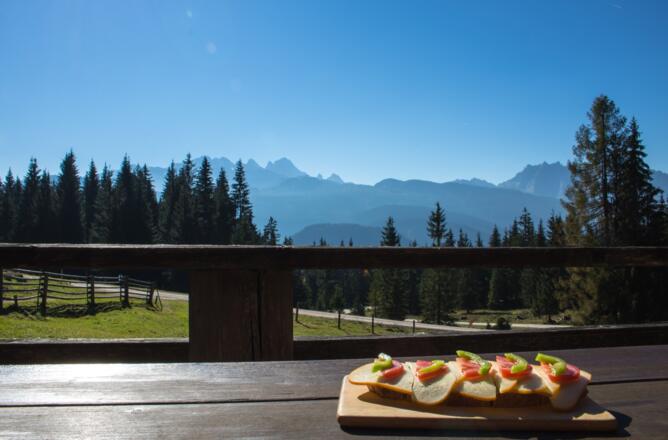 Jause auf der Iglmoosalm