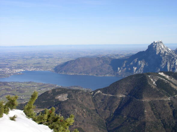 Fahrnaugupf mit Traunstein im Hintergrund vom Feuerkogel gesehen