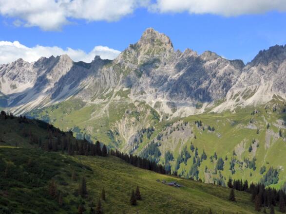 Blick vom Außergolm zur Zimba