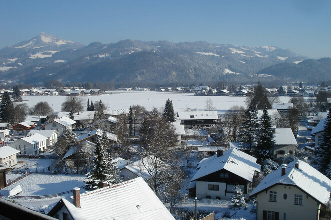 Blick auf die Winterlandschaft