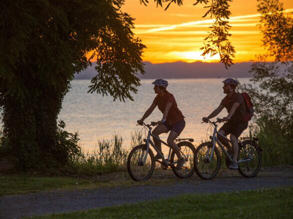 Die ersten Sonnenstrahlen sind besonders schön am Morgen früh bei Steinach