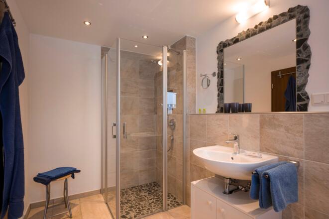 Badezimmer in der Fewo 40 qm