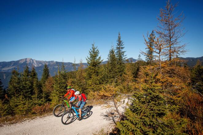 Mountainbiken in Gosau entlang der Plassenrunde