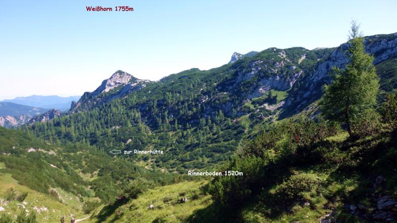 Abstieg zum Rinnerboden und -Hütte