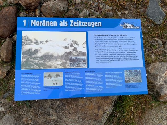 Tafel des Gletscherlehrpfades