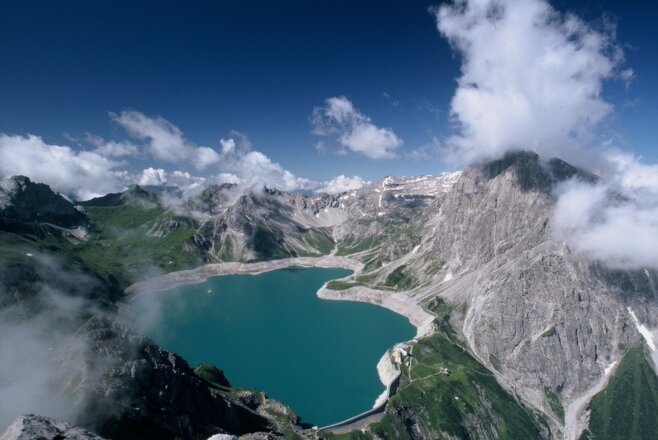 Lünersee von oben