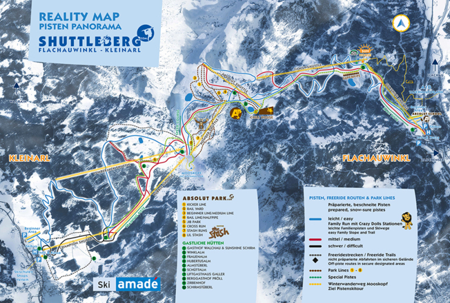 Panorama Pistentourengehen am Shuttleberg Flachauwinkl-Kleinarl