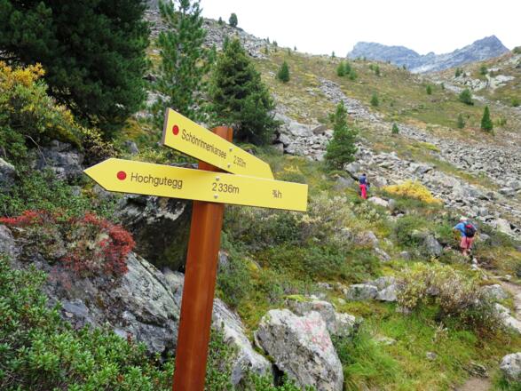 Hier zweigt der Weg zum Hochgutegg ab, der beim Abstieg noch "mitgenommen" werden kann. Toller Aussichtspunkt!