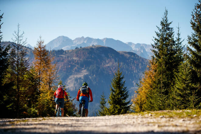 Panorama Mountainbike auf den Hornspitz in Gosau