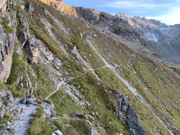 Schwierige Passage auf dem Weg