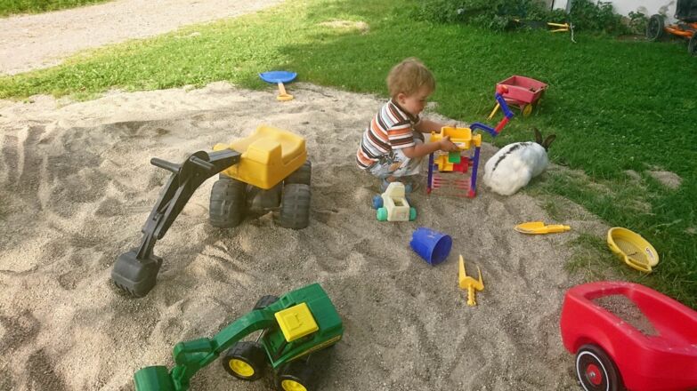 Spielplatz -Sandkasten