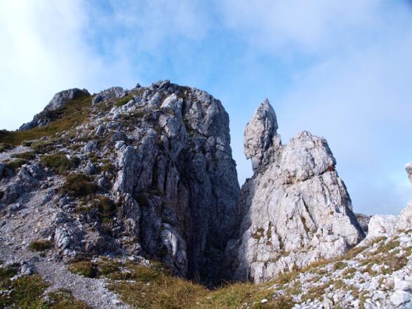 Steinformation am Ostgrat