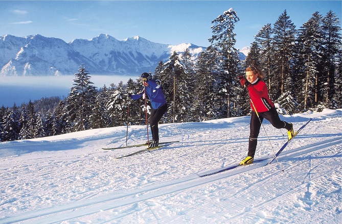 Langlaufen Höhenloipe Predigstuhl Bad Goisern am Hallstättersee