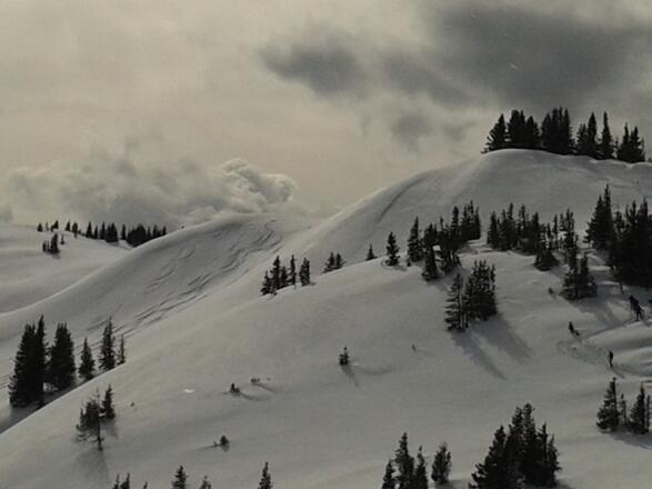 Spuren der Skitourengeher
