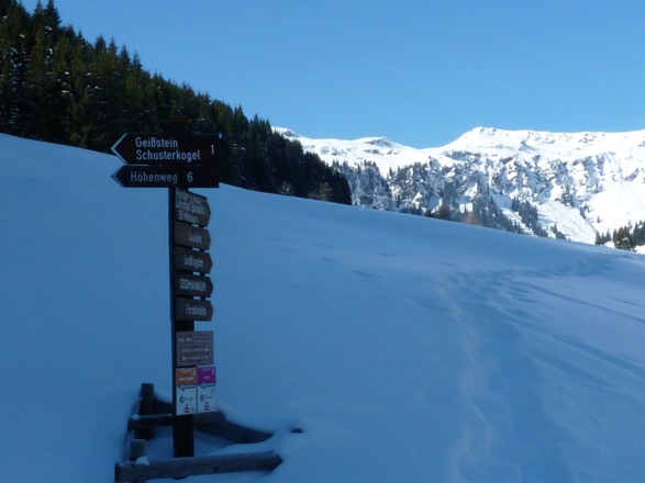 Abzweigung nach Labeckalm