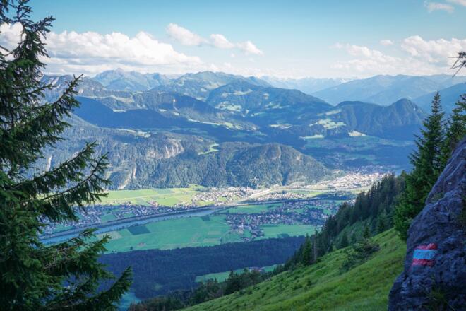 Blick ins Tal Voldöpper Spitze ab Brandenberg
