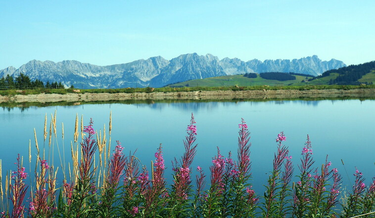 Speichersee 1575m mit Wildem Kaiser