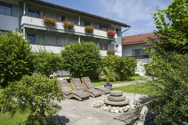 Parkanlage in der Ferienwohnanlage