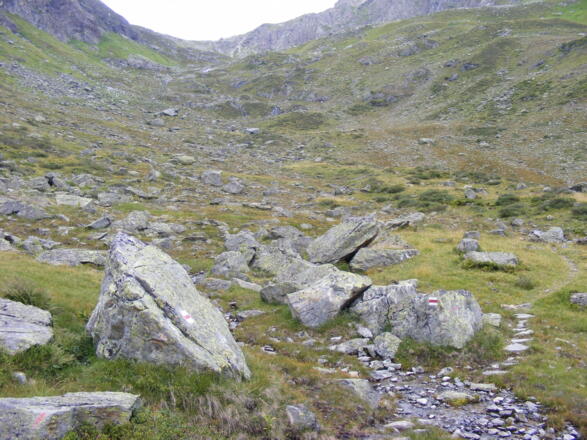 der Aufstieg zum Valschavierjoch