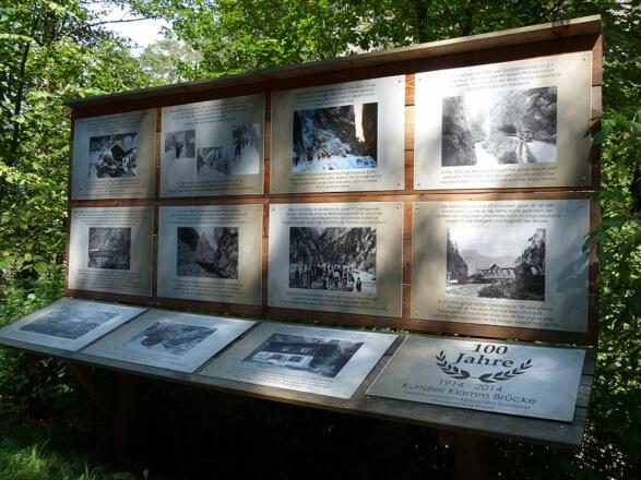 Infotafel beim Eingang der Klamm