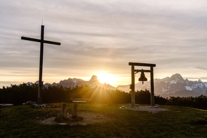 Sonnenaufgang am Gipfel