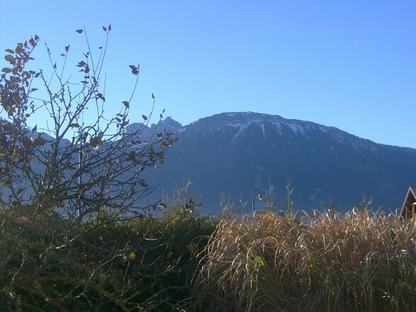 Blick von der Terrasse auf den Breitenberg