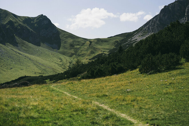 Weg zum Amatschonjoch  (c) Dominic Berchtold / Vorarlberg Tourismus