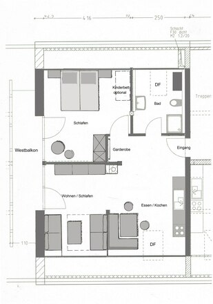 Grundriss Ferienwohnung Bauer/Harlach