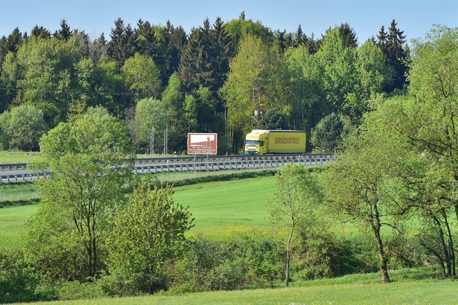 Blick auf die BAB 72 bei Heinersgrün
