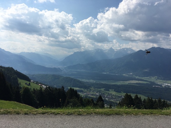 Etappe 2: Panorama in den Walgau beim Aufstieg Richtung Gerachhaus