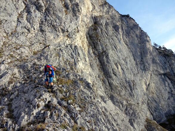 Am Einstieg zur Route