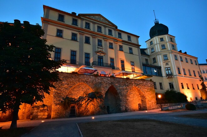 Abendstimmung am Unteren Schloss in Greiz
