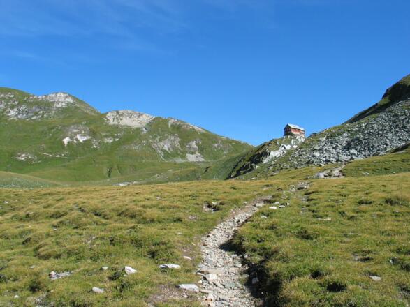 Die Reichenberger Hütte kommt in Sicht
