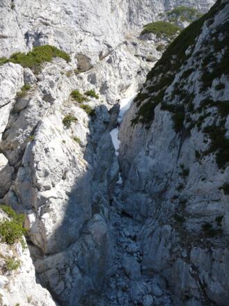 In dieser Schlucht befindet sich der Klettergarten