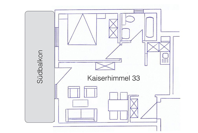 Grundriss der Ferienwohnung