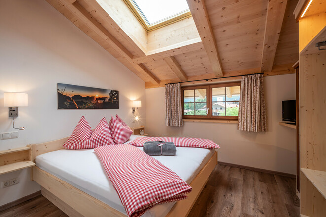 Schlafzimmer in der Feriewohnung Wilder Kaiser