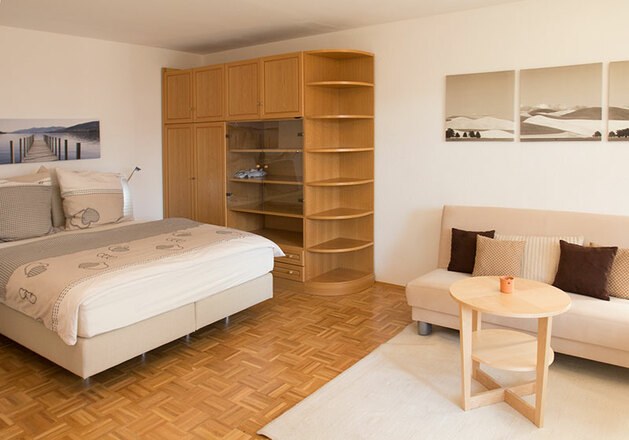 Wohn-,Schlafansicht Studio Chiemsee