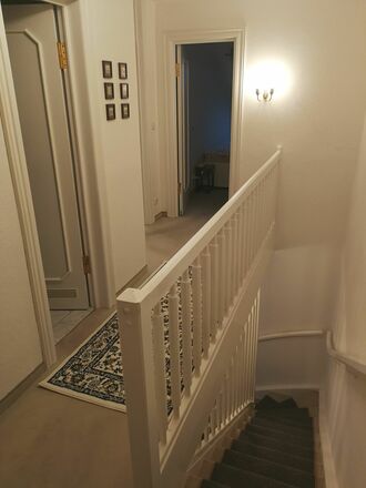 Treppe in das Obergeschoss