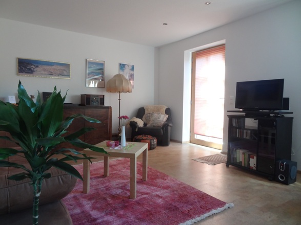 Wohnzimmeransicht Ferienwohnung Frühauf