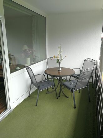 Großer Balkon Ferienwohnung Dittmar