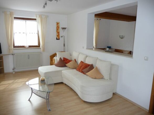 Wohnzimmeransicht Ferienwohnung Hannich