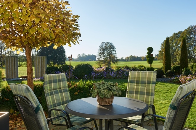 Terrassenaussicht Ferienwohnung Ober
