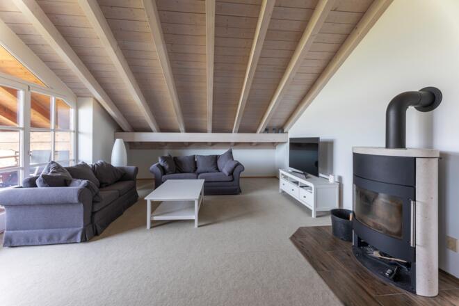 Gemütliches Kaminzimmer im Obergeschoß