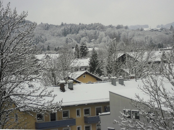 Winterausblick von kl. Loggia Ferienwohnung Liebel