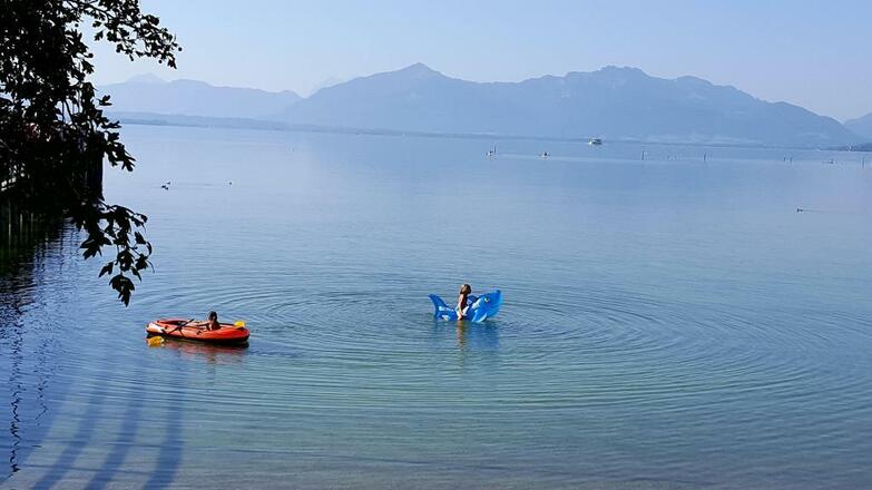 Baden im nahe gelegenen Chiemsee