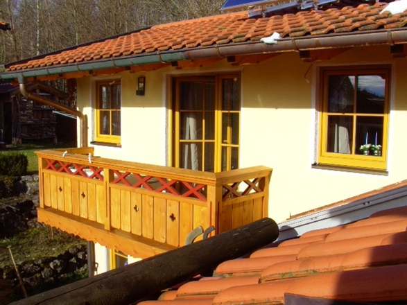 Balkon Seitenansicht FeWo 40 qm