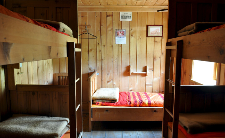 Sudetendeutsche Hütte - Blick in ein Zimmerlager