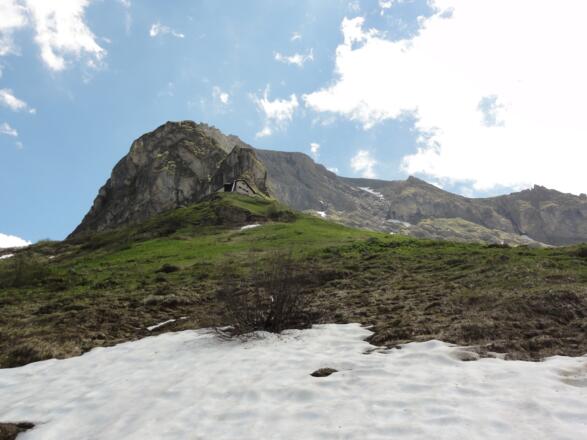 Beim Aufstieg zur Hütte